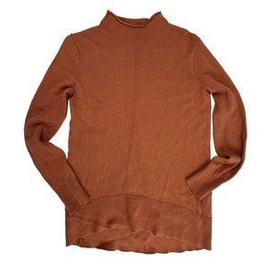 Banana Republic Funnel Neck Tunic Sweater Size Small Clay Italian Wool Cashmere